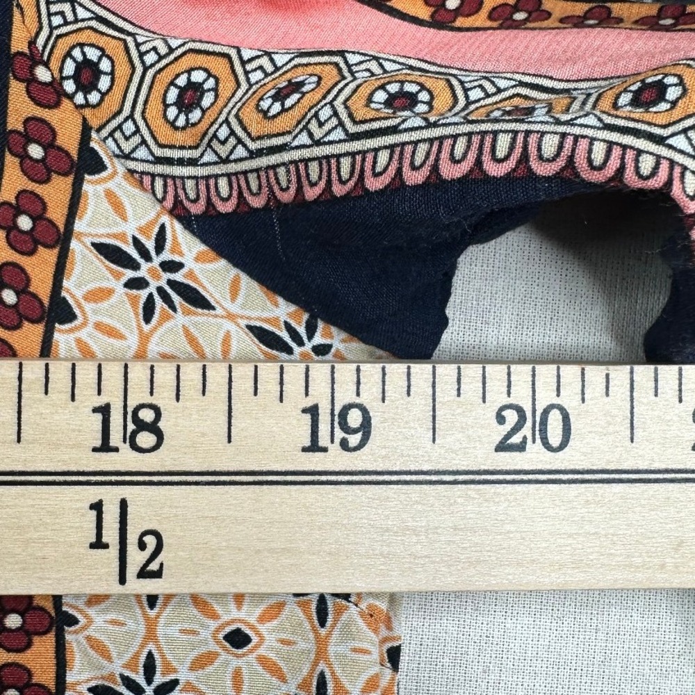 LOFT Foulard Patchwork Button‎ Teared Swing Dress… - image 5